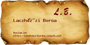 Laczházi Borsa névjegykártya